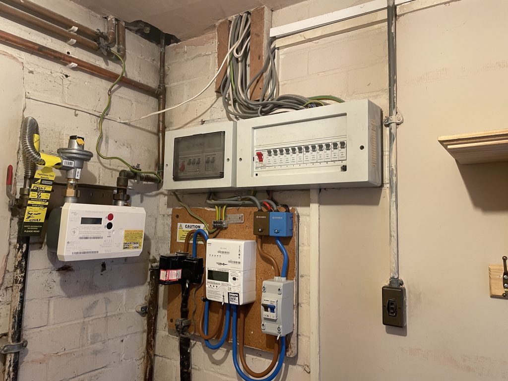Old consumer unit in Stevenage